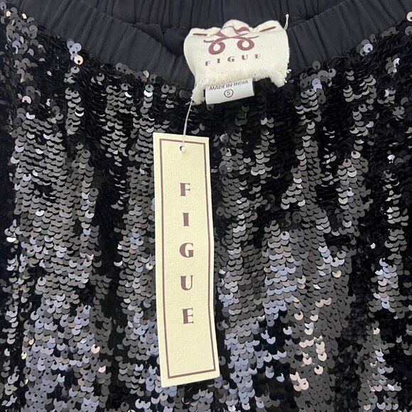 Figue Verushka Black Sequin Trousers Size S - Picture 4 of 4
